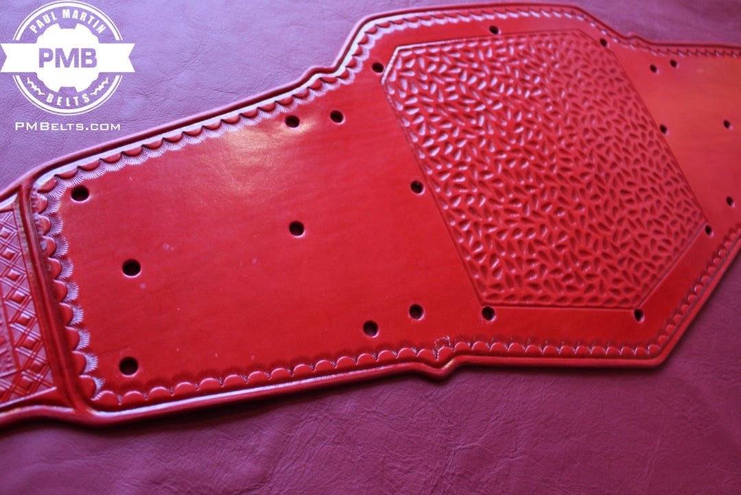 Universal Red Adult Sized Replica Belt Real Leather Send Out Strap