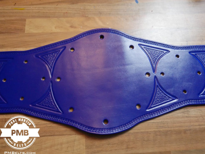 Penny Silver Blue Tag Team Championship Adult Sized Replica Belt Real Leather Send Out Strap