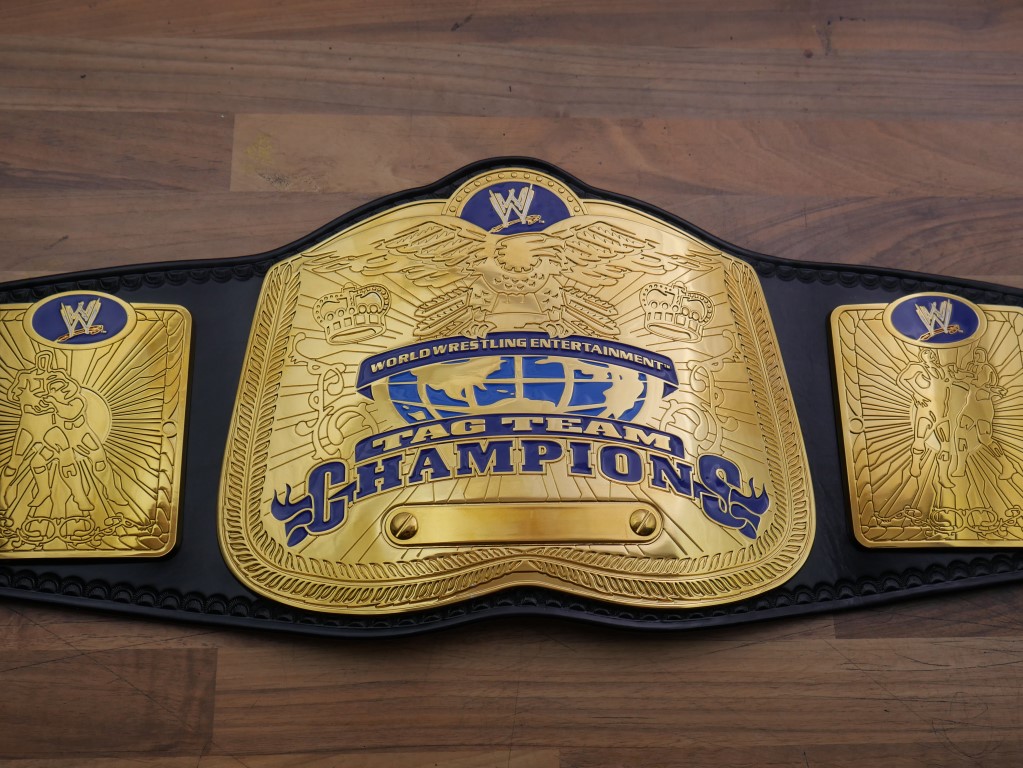 READY TO SHIP: SmackDown Tag Team Adult Sized Releathered Replica Belt ...