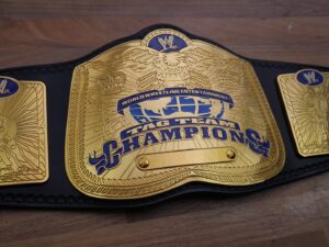 READY TO SHIP: Releathered Ruthless Aggression SmackDown Tag Team Adult Sized Replica Belt - Image 2