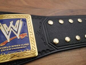 READY TO SHIP: Releathered Ruthless Aggression SmackDown Tag Team Adult Sized Replica Belt - Image 10