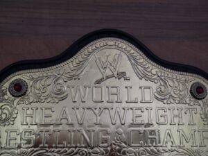 READY TO SHIP: Releathered & Restoned 2003 Big Gold Adult-sized Replica Belt - Image 2