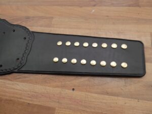 READY TO SHIP: Unknown Maker AEW Real Leather Send Out Strap - Image 6