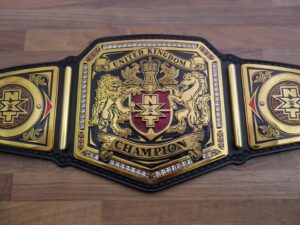 READY TO SHIP: Releathered & Restoned W/ Upgraded Fandu Side Bars NXT UK Championship Adult Sized Replica Belt