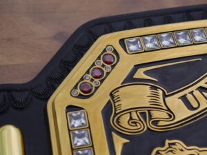 READY TO SHIP: Releathered & Restoned W/ Upgraded Fandu Side Bars NXT UK Championship Adult Sized Replica Belt - Image 3