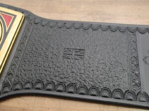 READY TO SHIP: Releathered & Restoned W/ Upgraded Fandu Side Bars NXT UK Championship Adult Sized Replica Belt - Image 13